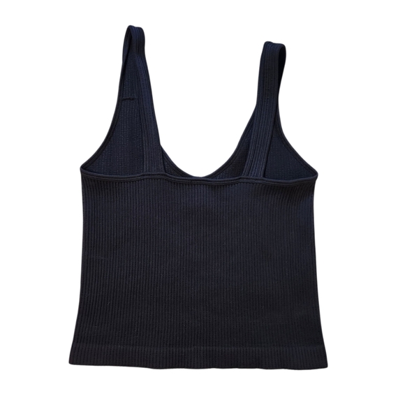 Dynamic Black Ribbed Tank Top One Size - Picture 2 of 4